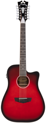 D'angelico Premier Bowery 12 LS Cherry Burst - gitara elektroakustyczna 12-strunowa