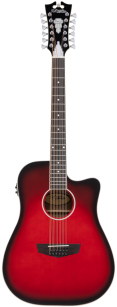 D'angelico Premier Bowery 12 LS Cherry Burst - gitara elektroakustyczna 12-strunowa