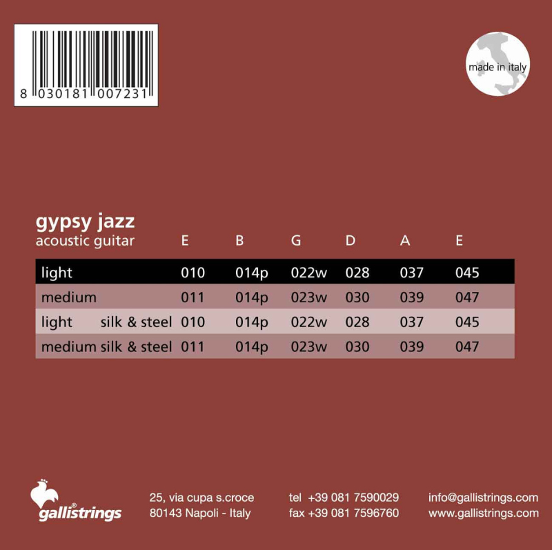 Galli GSB10BE Ball End Light - struny do gitary akustycznej - 2