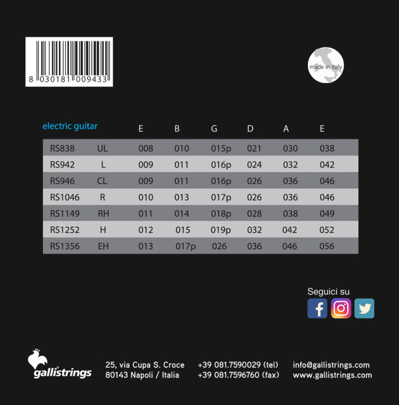 Galli RS1059 7-strings Regular Light - struny do gitary elektrycznej - 3