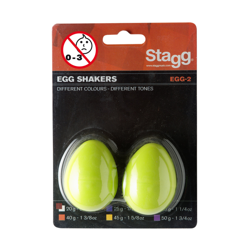 Stagg EGG 2 GR - shakery plastikowe - 35g - 2