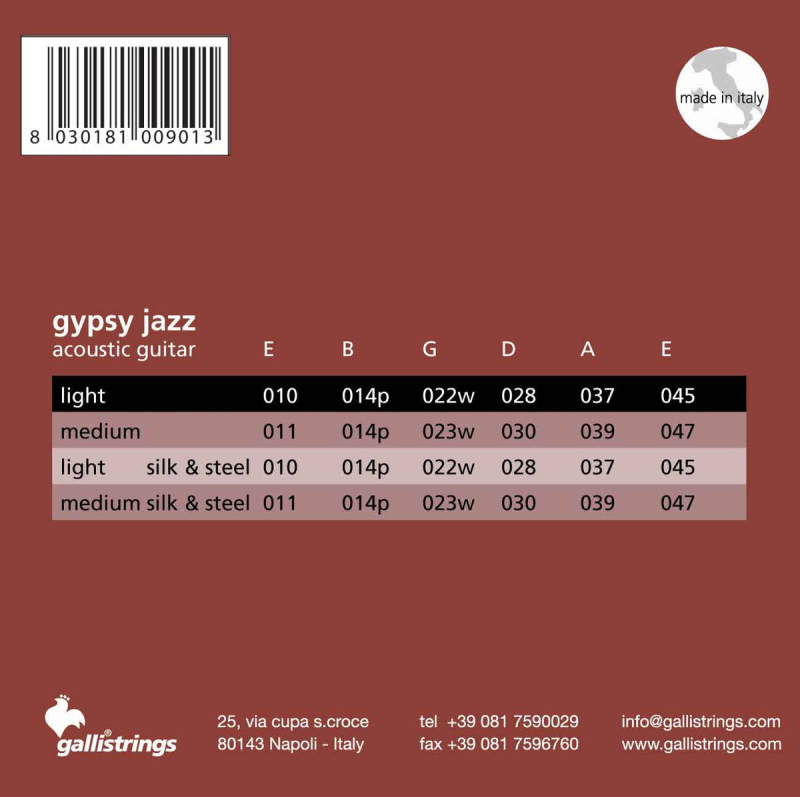 Galli GSB10LE Loop End Light - struny do gitary akustycznej - 2