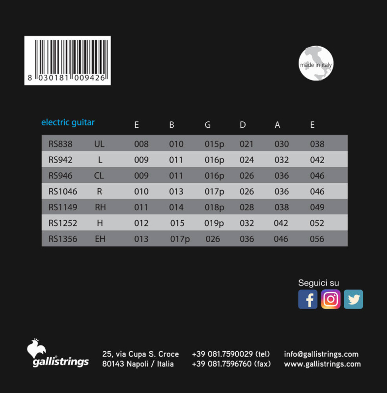 Galli RS954 7-strings Light - struny do gitary elektrycznej - 3