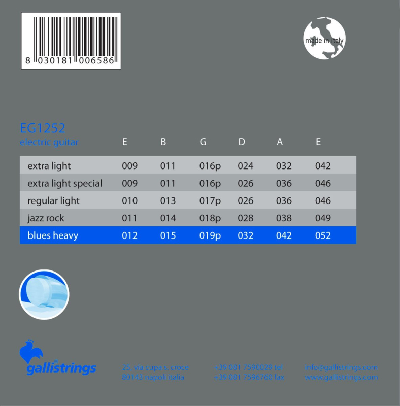 Galli EG1252 Blues Heavy - struny powlekane do gitary elektrycznej - 2